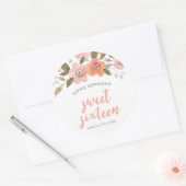 Sticker Rond Broche délicate Florale sucré 16 (Enveloppe)