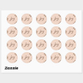 Sticker Rond Broche et Parties scintillant de bronze Joie Stick (Feuille)