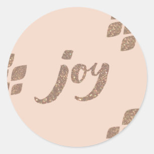 Sticker Rond Broche et Parties scintillant de bronze Joie Stick