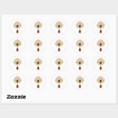 Sticker Rond Broche Kundan & ruby (Feuille)