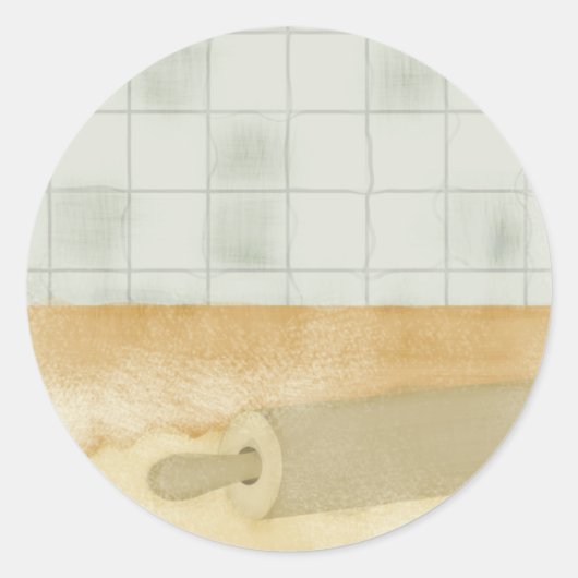 Sticker Rond broche roulante pâte farine cuisine cuisson bâton (Devant)