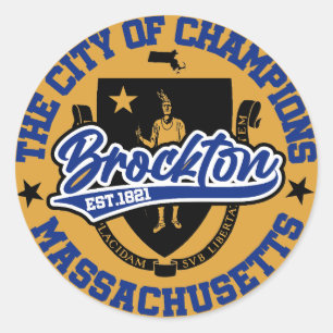 Sticker Rond Brockton, Massachusetts
