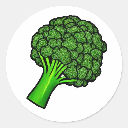 Sticker Rond Brocoli (Devant)