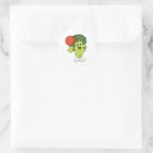 Sticker Rond Brocoli aux sports de basketball (Sac)