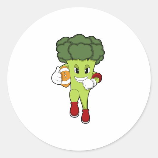 Sticker Rond Brocoli dans le football (Devant)