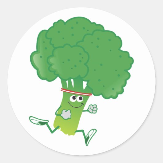 Sticker Rond Brocoli tournant (Devant)