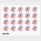 Sticker Rond Broderie (Feuille)