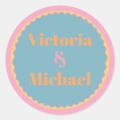 Sticker Rond Broderie colorée (Devant)