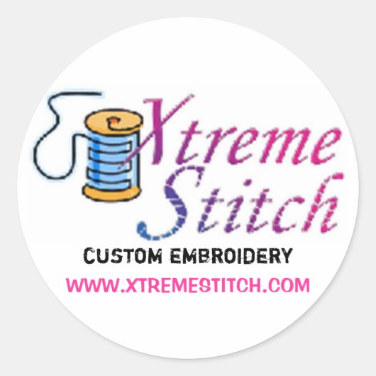 Sticker Rond broderie sur mesure x point, WWW.XTREMESTITCH.COM (Devant)