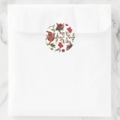 Sticker Rond Broderie traditionnelle Queen Anne Jacobean (Sac)