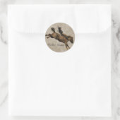 Sticker Rond Bronco Cowboy de style occidental (Sac)
