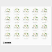 Sticker Rond Brontosaurus Dinosaur Baby shower vert et or (Feuille)