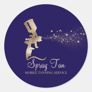 Sticker Rond Bronzage par pulvérisation mobile Brosse à air bro
