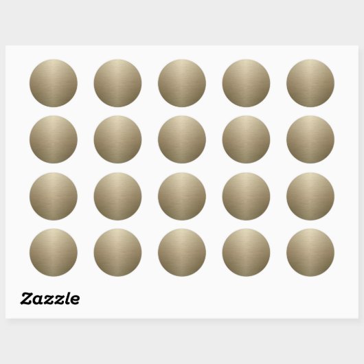 Sticker Rond Bronze de Brushed (Feuille)