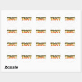 Sticker Rond Brook Truite Art (Feuille)