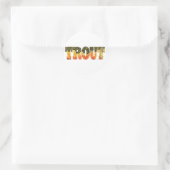 Sticker Rond Brook Truite Art (Sac)