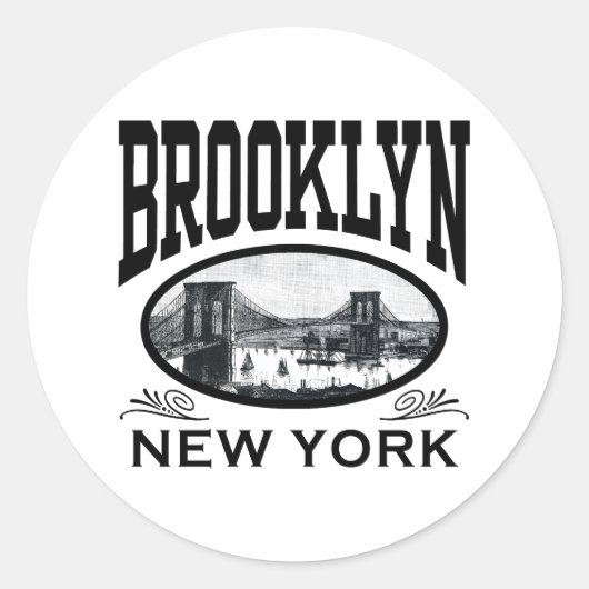 Sticker Rond Brooklyn (Devant)