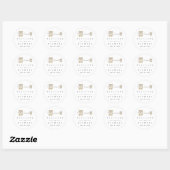 Sticker Rond Brooklyn Bridge Chic New York Mariage (Feuille)