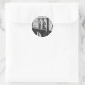 Sticker Rond Brooklyn Bridge et Manhattan Skyline (Sac)
