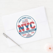 Sticker Rond Brooklyn et New York (Enveloppe)