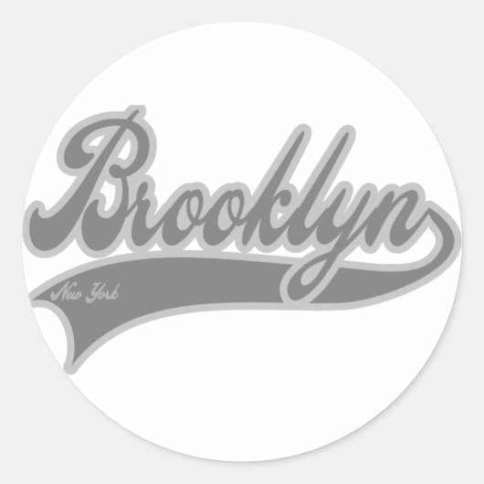 Sticker Rond Brooklyn New York (Devant)