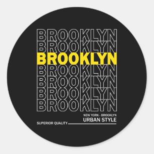 Sticker Rond Brooklyn New York Style urbain