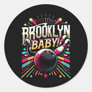 Sticker Rond Brooklyn Par Bowling Shirts