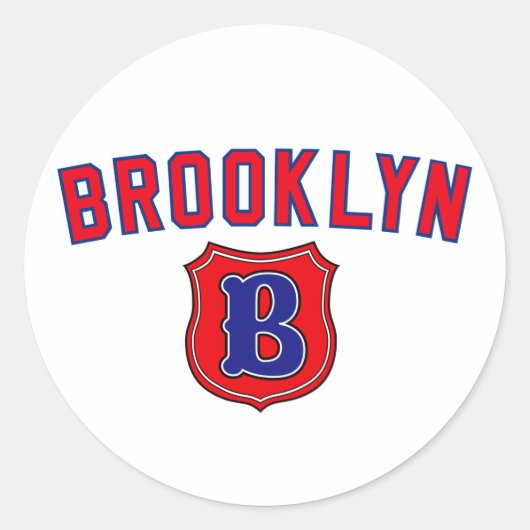 Sticker Rond Brooklyn Throwback (Devant)
