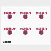 Sticker Rond Brooklyn Throwback (Feuille)