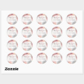 Sticker Rond Brosse Abstraite Brousse Or Charbon (Feuille)
