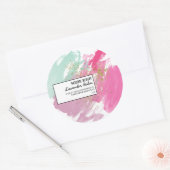 Sticker Rond Brosse aquarelle (Enveloppe)