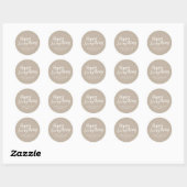 Sticker Rond Brossé Tan Happy Everything (Feuille)