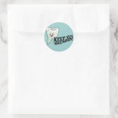 Sticker Rond Brosse tes dents ! (Sac)