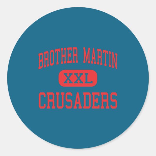Sticker Rond Brother Martin Crusaders High New Orleans _1  (Devant)
