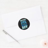 Sticker Rond Brother Of The Birthday Boy Matching Video Gamer B (Enveloppe)