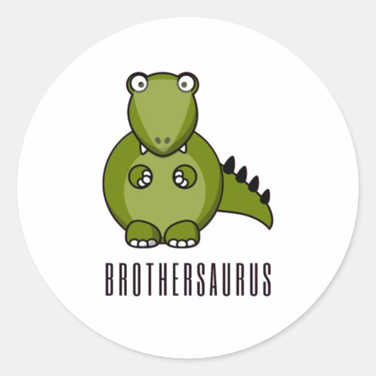 Sticker Rond Brothersaurus, Big Brother, Dinosaure, Big Brother (Devant)