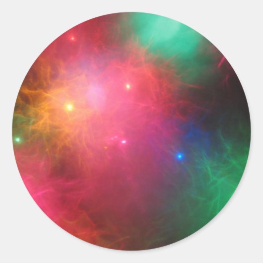 Sticker Rond Brouillard de Noël (Devant)