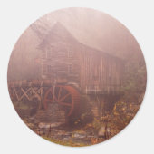 Sticker Rond Brouillard matinal (Devant)
