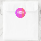 Sticker Rond Brouillard rose - Modèle (Sac)