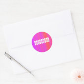 Sticker Rond Brouillard rose - Modèle (Enveloppe)