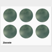 Sticker Rond Brouillard Vert (Feuille)