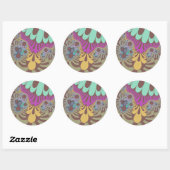 Sticker Rond Brown arc-en-ciel (Feuille)