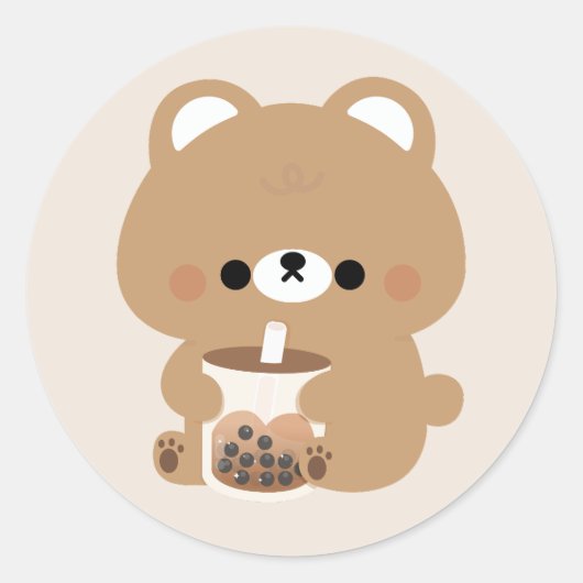 Sticker Rond Brown Bear Boba (Devant)
