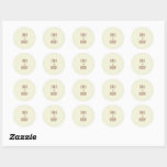 Sticker Rond Brown beige<br><div class="desc">Autocollant brun beige</div>
