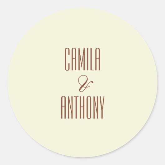 Sticker Rond Brown beige (Devant)