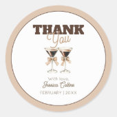Sticker Rond Brown Espresso Martini 30e anniversaire Merci (Devant)