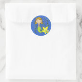 Sticker Rond Brown Haired Mermaid (Sac)