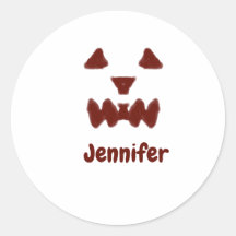 Brown Halloween effrayant visage chute ajouter nom