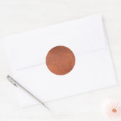 Sticker Rond Brown leather (Enveloppe)