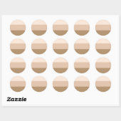 Sticker Rond Brown Ombre strié (Feuille)